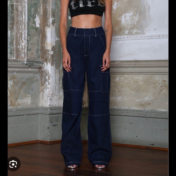 I am Gia wide leg cargo jeans - Picture 7 of 7